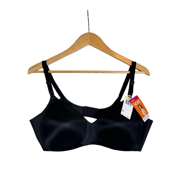 Warners Women's Underarm-Smoothing Comfort Wireless T-Shirt Bra SZ 40B Black NWT - Picture 2 of 8
